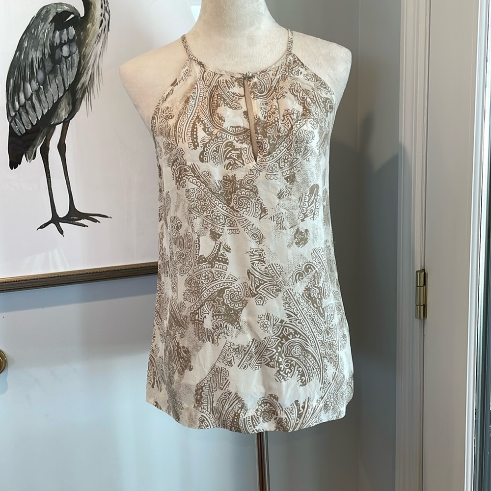 Banana Republic Gorgeous 100% Silk Halter Top